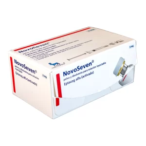 Eptacog alfa (factor de coagulación VII alfa recombinante). Solución inyectable. Cada frasco ámpula con liofilizado contiene: Factor de coagulación VII alfa recombinante 120 000 UI (2.4 mg) ó 2 mg (100 KUI). Envase con un frasco ámpula con liofilizado (2 mg) y jeringa prellenada con 2.0 ml de diluyente y un adaptador del frasco ámpula.