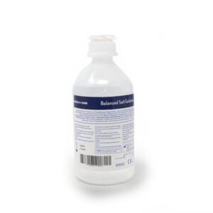 Soluciones. Salina balanceada normal para irrigación oftálmica. Envase con 500 ml.