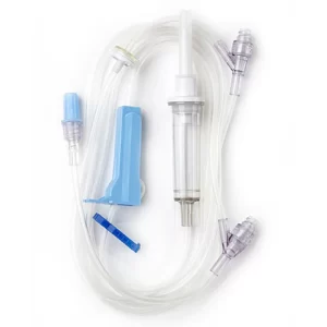 Equipos.Conector luer-lock con línea de transferencia para unirse al catéter tipo Tenckhoff con cierre hermético para pacientes en diálisis peritoneal continua ambulatoria incluye: filtro protector conector tubo de extensión sistema de regulación de carretilla bayoneta y protector de la bayoneta. Estéril y desechable. Equipo.