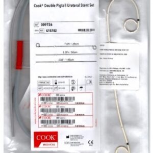 Catéteres. Ureteral con guía de alambre. Tipo: pigtail. Longitud:70 cm. Calibre: 5 Fr. Pieza.
