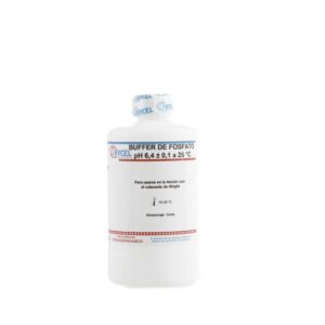 Soluciones amortiguadoras. Solución amortiguadora de fosfato con pH 6.5 a 6.7 para antiestreptolisinas para 1000 ml. RTC.