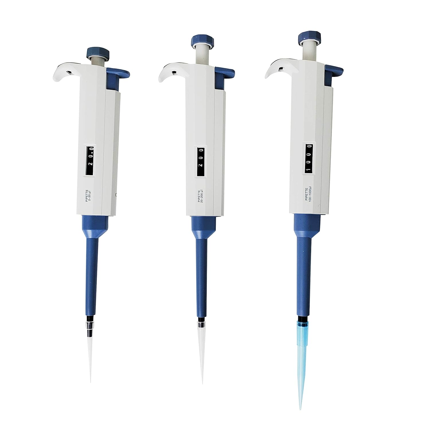 Pipetas automáticas. Calibración variable entre los volúmenes siguientes: 200 - 1000 uL. Pieza.