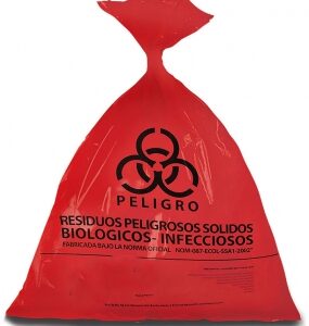 Bolsas. Para uso general de polietileno. Biodegradable. Calibre entre 150-200. Para la recolección y desechos de residuos no RPBI. Medidas: 60 x 80 cm. Envase con 100 piezas.