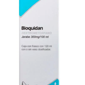Dextrometorfano. Jarabe. Cada 100 ml contienen: Bromhidrato de dextrometorfano 300 mg Envase con 60 ml y dosificador (15 mg/5 ml).
