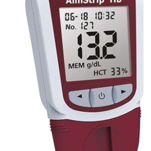 Hemoglobinómetro. Fotómetro portátil para determinar cifras de hemoglobina en sangre capilar venosa o arterial.