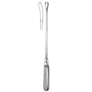 Cucharilla. Cucharilla Recamier-Sims-Bum flexible cortante ancho de 9 a 10.5 mm.