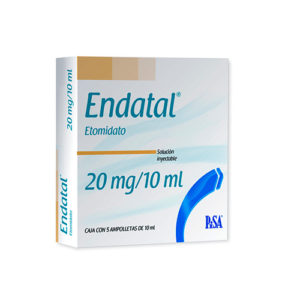 Etomidato. Solución Inyectable Cada ampolleta contiene: Etomidato 20 mg Envase con 5 ampolletas con 10 ml.