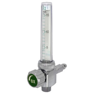 Flujómetro de pared estándar. Flujómetro de pared stándar con válvula auxiliar 0-7 litros por minuto.