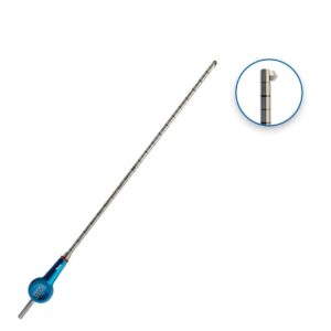 Broca. Broca canulada para plastiade ligamento cruzado anterior de 10.0 mm de diámetro con marcas cada 5 mm. Para túnel femoral.