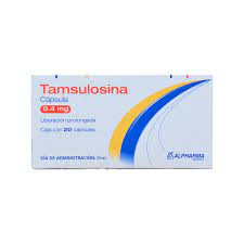 Tamsulosina. Cápsula o Tableta de liberación prolongada. Cada cápsula o tableta de liberación prolongada contiene: Clorhidrato de tamsulosina 0.4 mg. Envase con 20 cápsulas o tabletas de liberación prolongada.