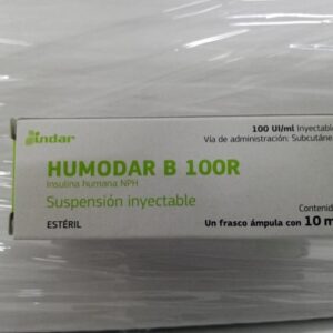 Insulina humana. Suspensión Inyectable Acción INTERMEDIA NPH Cada ml contiene: Insulina humana isófana (origen ADN recombinante) 100 UI ó Insulina zinc isófana humana (origen ADN recombinante) 100 UI Envase con un frasco ámpula con 10 ml.
