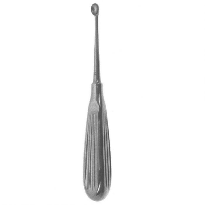 Cucharilla Volkmann con mango estriado copa ovalada del N ° 4.