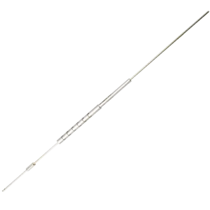 Broca. Broca canulada para plastia de ligamento cruzado anterior de 8 mm de diámetro con marcas cada 5 mm. Para túnel femoral.