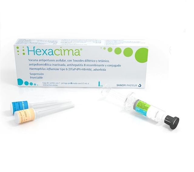 Vacuna antineumocóccica conjugada con proteína d de haemophilus influenzae no tipificable (nhti). Suspensión Inyectable Cada dosis de 0.5 ml contiene: Polisacáridos de Streptococcus pneumoniae serotipos 1 5 6B 7F 9V 14 23F 1 µg Polisacárido de Streptococcus pneumoniae serotipos 4 18C 19F 3 µg Conjugado a la proteína D de Haemophilus influenzae no tipificable 13 µg Conjugado a toxoide tetánico 8 µg Conjugado a toxoide diftérico 5 µg. Envase con 10 frascos ámpula cada uno con una dosis de 0.5 ml.