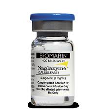 Galsulfasa. Solución Inyectable. Cada frasco ámpula contiene: Galsulfasa 5 mg Envase con un frasco ámpula con 5 ml (1 mg/ml).
