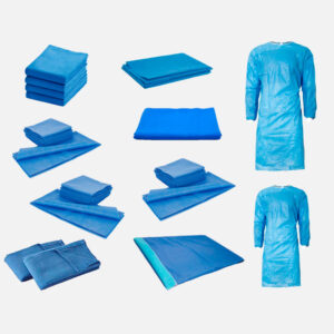 Ropa quirúrgica. Paquete para cirugía general universal. Tela no tejida de polipropileno impermeable a la penetración de líquidos y fluidos color antirreflejante no transparente antiestática y resistente a la tensión en uso normal. Estéril y desechable. Contiene: Tres Batas quirúrgicas. para cirujano puños ajustables refuerzo en mangas y pecho tamaño grande. Una bata quirúrgica para instrumentista puños ajustables tamaño mediano. Cuatro campos sencillos de 90 ±10 cm x 90 ±10 cm. Una sábana superior de 150 ±10 cm x 190 ±10 cm. Una sábana inferior de 170 ±10 cm x 190 ±10 cm. Una sábana lateral de 130 ±10 cm x 180 ±10 cm. Una sábana hendida de 180 ±10 cm x 240 ±10 cm. Una cubierta para mesa de riñón de 240 ±10 cm x 150 ±10 cm. Una funda de mesa mayo con refuerzo de 50 ±10 cm x 140 ±10 cm. Cuatro toallas absorbentes de 40 ±5 cm x 40 ±5 cm. Bulto o paquete.