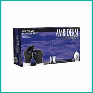 Guantes negro no estériles de látex Ambiderm™ Negro