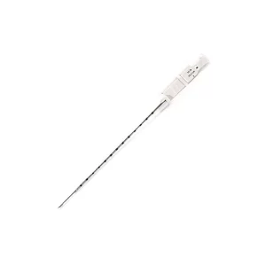 Agujas. Aguja de acero inoxidable para biopsia a través del transductor de ultrasonido intracavitario. Reutilizable. Longitud: 10 cm. Calibre: 18 G. Pieza.